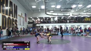 117 lbs Semifinal - Ana Malovich, Grand Valley State vs Yu Sakamoto, Northern Michigan University