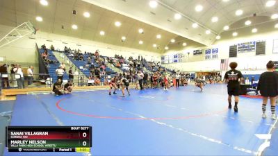 135 lbs 1st Place Match - Marley Nelson, Villa Park High School Wrestli vs Sanai Villagran, Corona 100