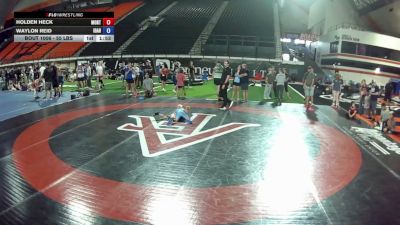55 lbs Champ. Rd Of 16 - Holden Heck, Montana vs Waylon Reid, Idaho