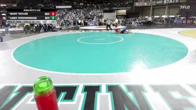 Girls 4A 130 lbs Semifinal - Lindy Strowbridge, Rogers (Puyallup) (Girls) vs Mary Taylor, North Creek (Girls)