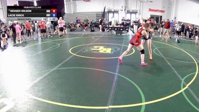 130 lbs Quarters - Nevaeh Wilson, Garrett Wrestling Club vs Lacie Knick, Orange Fire