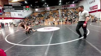 157 lbs Quarterfinal - Hazen Hess, Star Valley vs Hunter Boss, Jackson Hole