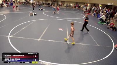 71 lbs Champ. Round 1 - Rowen Christensen, Minnesota vs Gage Thompson, Peak Wrestling Club