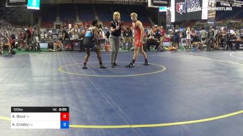 120 lbs Rnd Of 32 - Aiden Boyd, Oklahoma vs Kenneth Crosby, Colorado