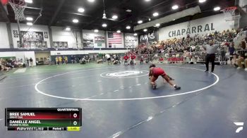 125 lbs Quarterfinal - Danielle Angel, Murrieta Mesa vs Bree Samuel, Great Oak