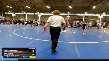 105 lbs Quarterfinal - Tucker Henne, Nampa Christian Middle School vs Cylar Bail, Middleton Middle School