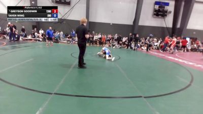 14U Boys Festival FS FS - 75 lbs Cons. Semis - Greyson Goodwin, Team 312 Wrestling Club vs Taven Wing, Steelclaw Wrestling Club