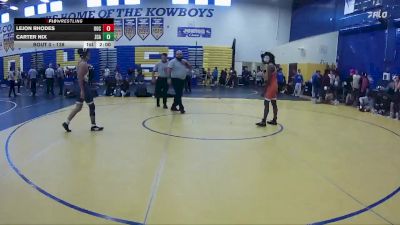 138 lbs Cons. Round 4 - Carter Nix, Zephyrhills Christian vs Lejon Rhodes, University (Orange City)