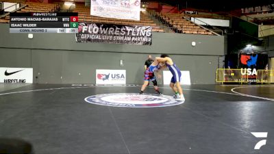 Junior Boys - 190 lbs Cons. Round 2 - Antonio Macias-Barajas, World Team Training Center vs Isaac Wilder, Wright Wrestling Academy