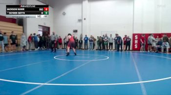 215 lbs Champ. Round 1 - Tayden Getts, East Noble vs Jackson Hawk, Delta Wrestling Club Inc