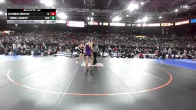 3A 157 lbs Champ. Round 1 - Jonah Knapp, Hagerman vs Andrew Martin, North Fremont