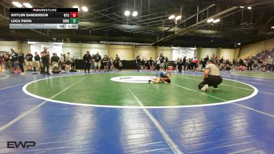76-80 lbs Semifinal - Khylen Sanderson, Wtc vs Luca Pavia, Sunkist Kids Monster Garage