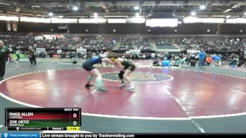 132 lbs 1st Place Match - Zoe Ortiz, Bonneville vs Paige Allen, LaGrande