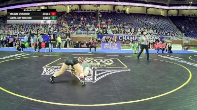 Girls-135 lbs Cons. Round 2 - Adeline Tuccini, Allen Park H.s. Girls vs Dawn Degood, Allegan Hs Girls