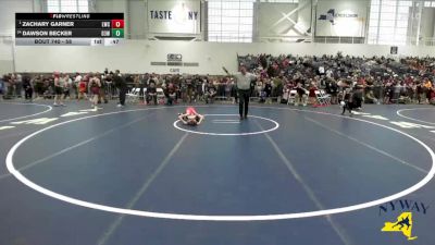 58 lbs Quarterfinal - Zachary Garner, LeRoy Wrestling Club vs Dawson Becker, District 3 Wrestling