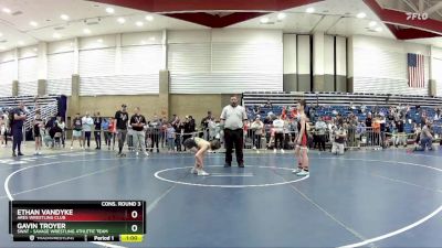 82 lbs Cons. Round 3 - Ethan VanDyke, Ares Wrestling Club vs Gavin Troyer, SWAT - Savage Wrestling Athletic Team