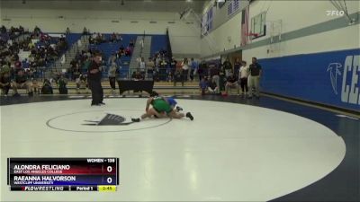 138 lbs Cons. Round 2 - Alondra Feliciano, East Los Angeles College vs Raeanna Halvorson, Westcliff University