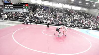 6A 215 lbs 3rd Place Match - Kaleb Pigg, Westlake vs Ben Brown, Davis