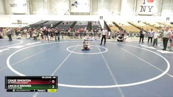 66 lbs 1st Place Match - Chase Simonton, B2 Wrestling Academy vs Lincoln Brower, Club Not Listed