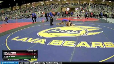 110 lbs Champ. Round 1 - Rylan Potts, Deschutes Mat Club vs Cyrus Maya, NWWC