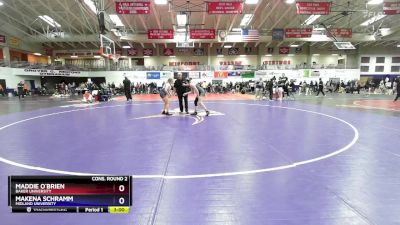 160 lbs Cons. Round 2 - Makena Schramm, Midland University vs Maddie O`Brien, Baker University