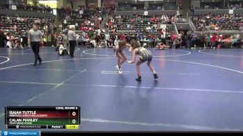 90 lbs Cons. Round 3 - Calan Manley, TEAM GRIND HOUSE vs Isaiah Tuttle, Nebraska Wrestling Academy