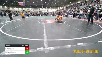 125 lbs Consi Of 16 #1 - Elias Flores, California Grapplers vs Michael Castillo, Merced Bears WC