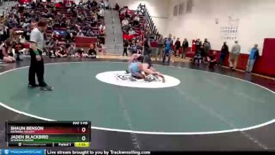 220 lbs Champ. Round 1 - Jaden Blackbird, Wyoming Indian vs Shaun Benson, Natrona County