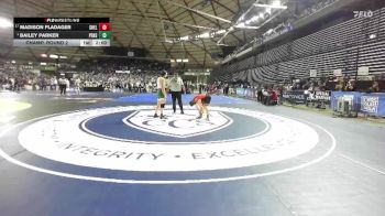 Girls 3A 155 lbs Champ. Round 2 - Bailey Parker, Peninsula (Girls) vs Madison Fladager, Shelton (Girls)