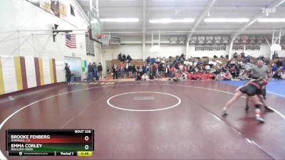 120 lbs 3rd Place Match - Emma Corley, Boulder Creek vs Brooke Fenberg, Durango, CO