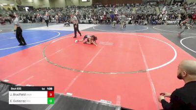 69 lbs Quarterfinal - Joshua Bradfield, Oroville Rattlers vs Ezequiel Gutierrez, Red Wave Wrestling