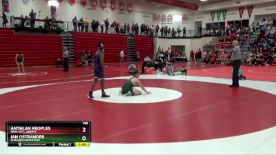 145 lbs Cons. Round 3 - Anyhlan Peoples, Iowa City, Liberty vs Ian Ostrander, Dubuque Hempstead