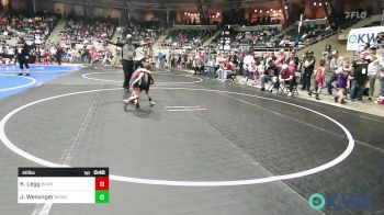 40 lbs Semifinal - Kayde Legg, Barnsdall Youth Wrestling vs Johnny Weisinger, Wyandotte Youth Wrestling