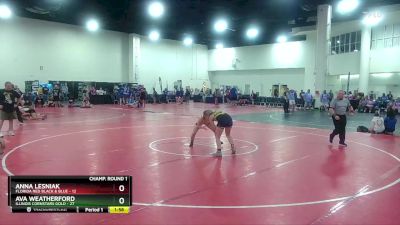 135 lbs Champ Round 1 (16 Team) - Ava Weatherford, Illinois Cornstars Gold vs Anna Lesniak, Florida Red Black & Blue