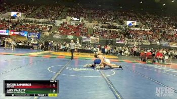 A - 205 lbs Cons. Round 1 - Jack Pallett, Fergus (Lewistown) vs Ryder Zamburgs, Bigfork