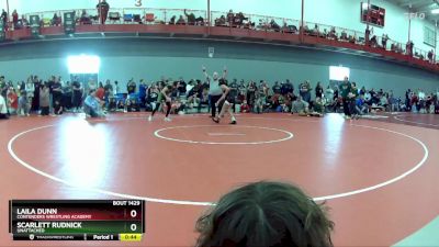 95 lbs Quarterfinal - Laila Dunn, Contenders Wrestling Academy vs Scarlett Rudnick, Unattached