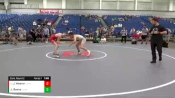 135 lbs Cons. Round 2 - Jacob Weaver, Central Indiana Academy vs Justin Boone, Yorktown Wrestling Club