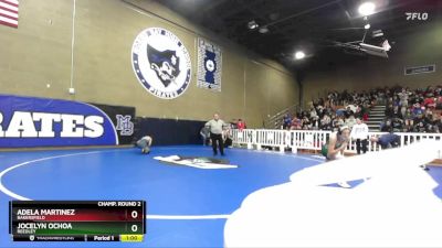 115 lbs Cons. Round 4 - Jocelyn Ochoa, Reedley vs Adela Martinez, Bakersfield