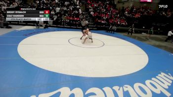 5A 132 lbs 5th Place Match - Colt Hanssen, Wasatch vs Brody Rydalch, Bountiful