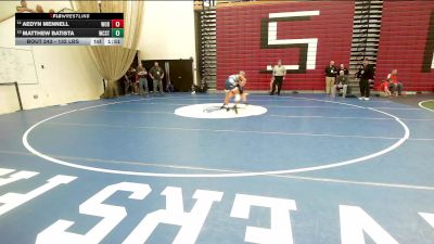 132 lbs Consi Of 8 #2 - Aedyn Mennell, Woburn vs Matthew Batista, Worcester Tech