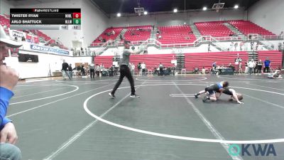 46 lbs Consolation - Twister Ryan, Noble Takedown Club vs Arlo Shattuck, Harrah Little League Wrestling