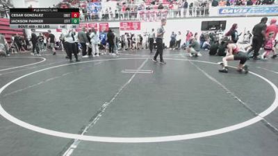 92 lbs Consolation - Cesar Gonzalez, Crutchmer Wrestling Club vs Jackson Parker, Standfast
