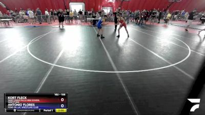 106 lbs Round 1 - Kort Fleck, Saint Croix Falls High School Wrestling vs Antonio Flores, Fond Du Lac Wrestling Club