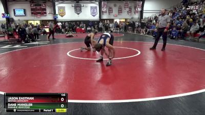 126 lbs Cons. Round 2 - Dane Mangler, Dubuque Hempstead vs Jason Eastman, Benton Community