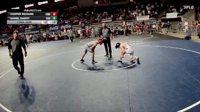 D 2 126 lbs Cons. Semi - Cooper Richard, Comeaux vs Daniel Daspit, Teurlings Catholic