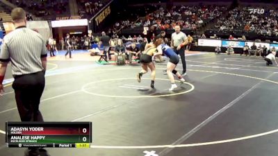 110 Class 1 lbs Champ. Round 1 - Adasyn Yoder, Holden vs Analese Happy, Excelsior Springs