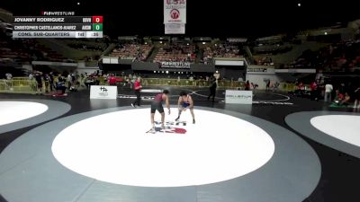 86 lbs Cons. Sub-quarters - Jovanny Rodriguez, Rancho Buena Vista High School Wrestling vs Christopher Castellanos-Juarez, Anaheim High School Wrestling
