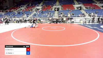 120 lbs Cons 32 #2 - Gabriel Burns, GA vs Brady Baker, MI