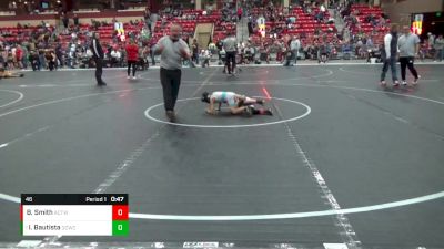 46 lbs Cons. Semi - Isaac Bautista, Garden City Wrestling Club vs Boston Smith, Ark City Takedown Wrestling Cl