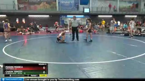 90 lbs Round 5 (8 Team) - Mason Modica, NOLA Gold vs Cason Yancey, Alabama Elite - Black 